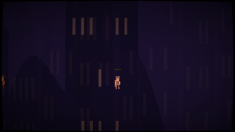 Castlevania-style castle labyrinth racer with CRT post-processing